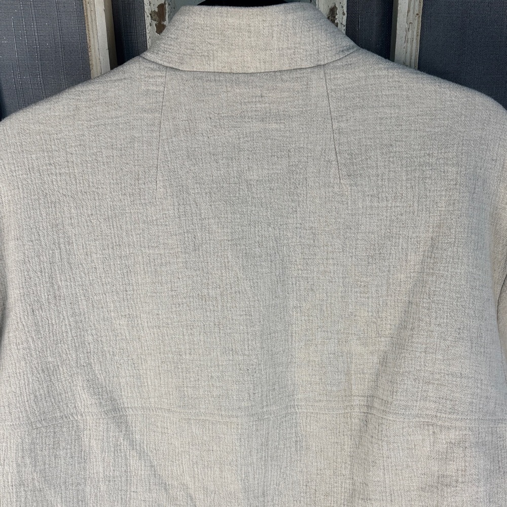 Banana Republic Bella Cotton Linen Light Tan Bomber Jacket XL - Picture 6 of 16